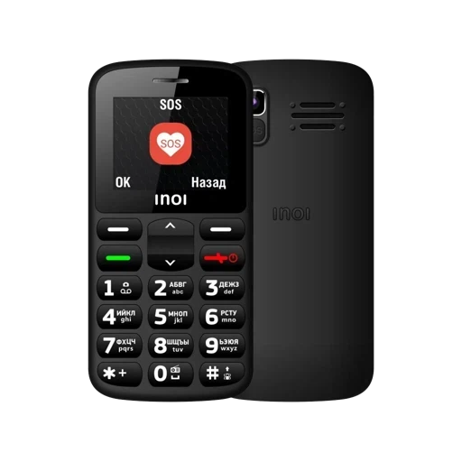 Мобильный телефон INOI 117B +ЗУ WC-111, Black