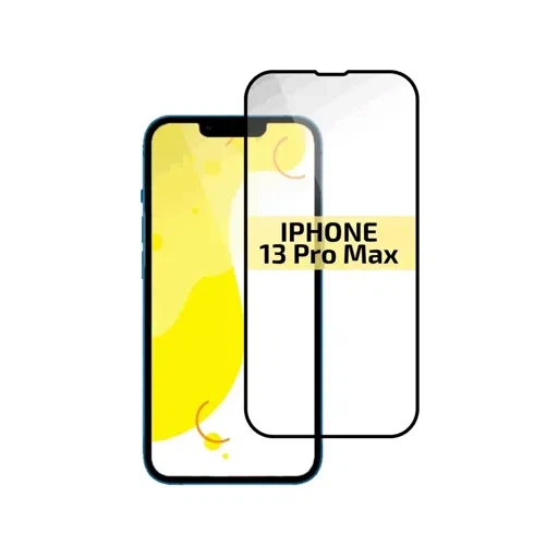 Стекло защитное для iPhone 13 Pro Max (6.7″) (3D черное) iParts PREMIUM QUALITY