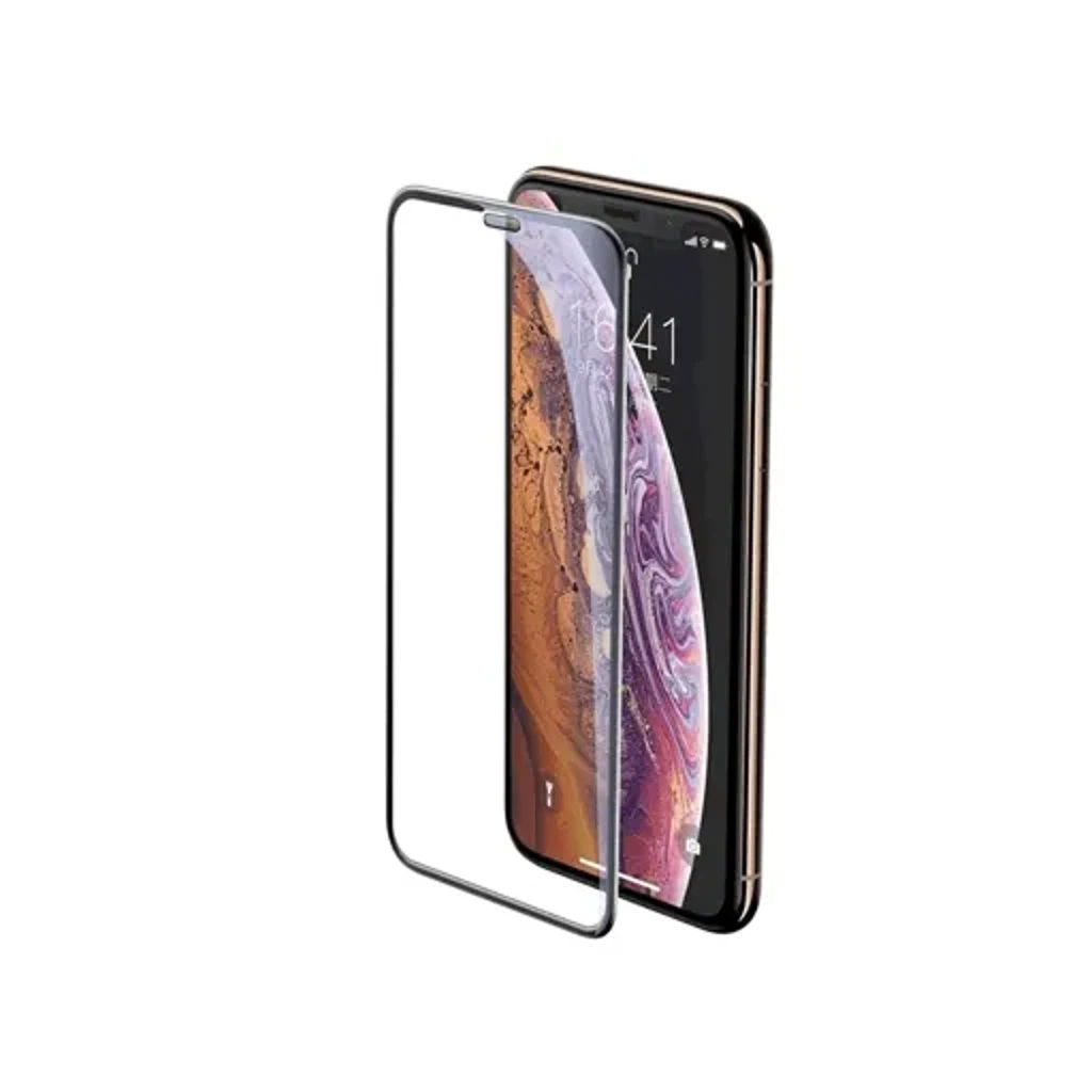 Стекло защитное для iPhone X-XS-11 Pro (100D+сетка-пыльник, черное)