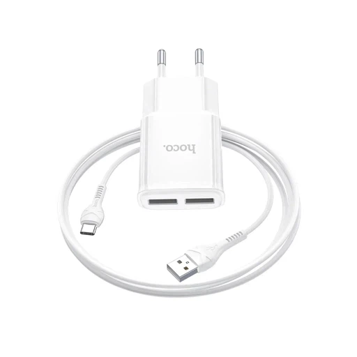 Сетевое зарядное устройство Hoco C88A Star round + кабель USB Type-C