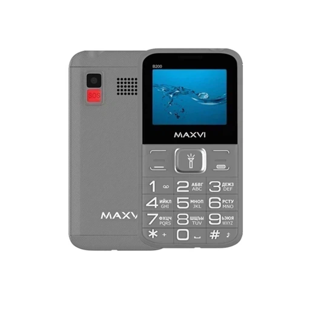 Кнопочный телефон Maxvi B200 (Gray)