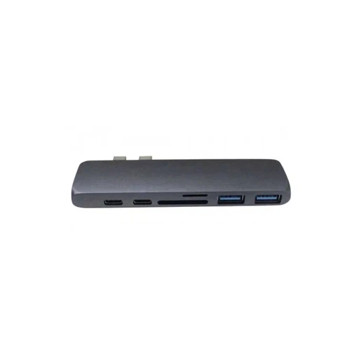 Card Reader & HUB - Type-Cx2, USB 3.0, microSD, SD, HD
