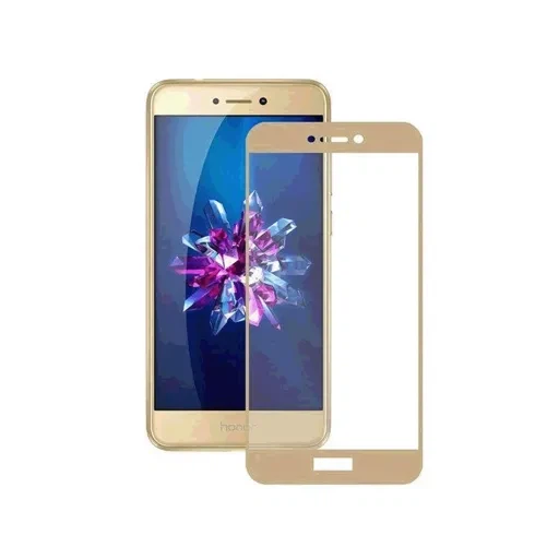 Защитное стекло для Huawei P8 Lite (full glue, 0.3 mm, золотое)