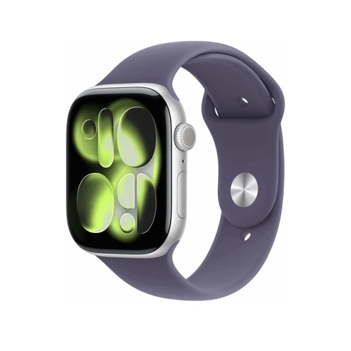 Умные часы Apple Watch Series 11 GPS 46mm Silver Aluminum Case with Purple Fog Sport Band - M/L (MEVA4)