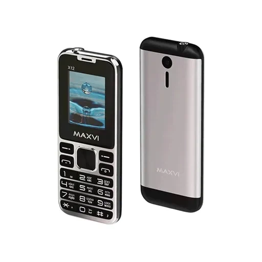 Сотовый телефон Maxvi X12 metallic silver