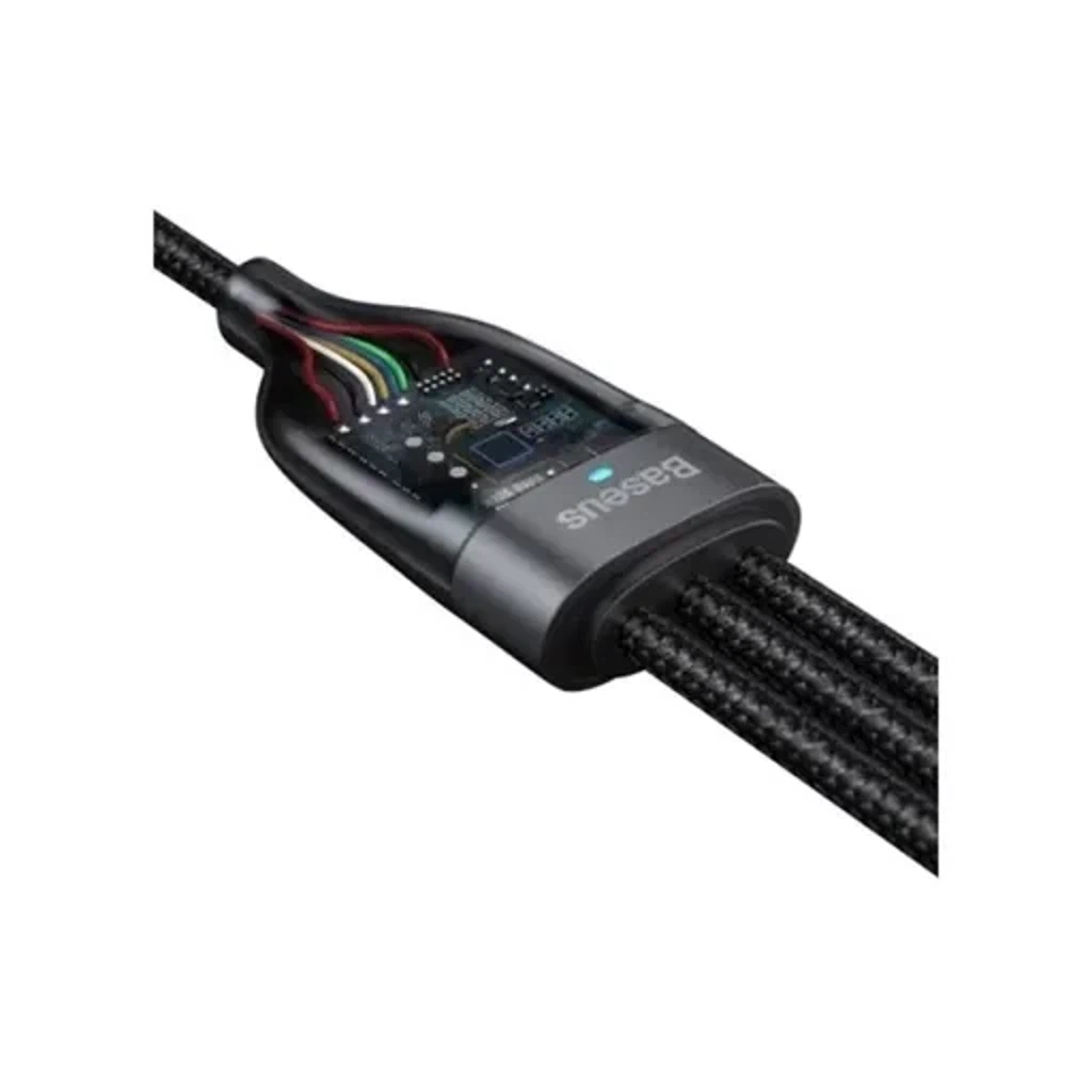 Кабель Two-For-Three Fast Charging Cable Gray-Black 1.2 м