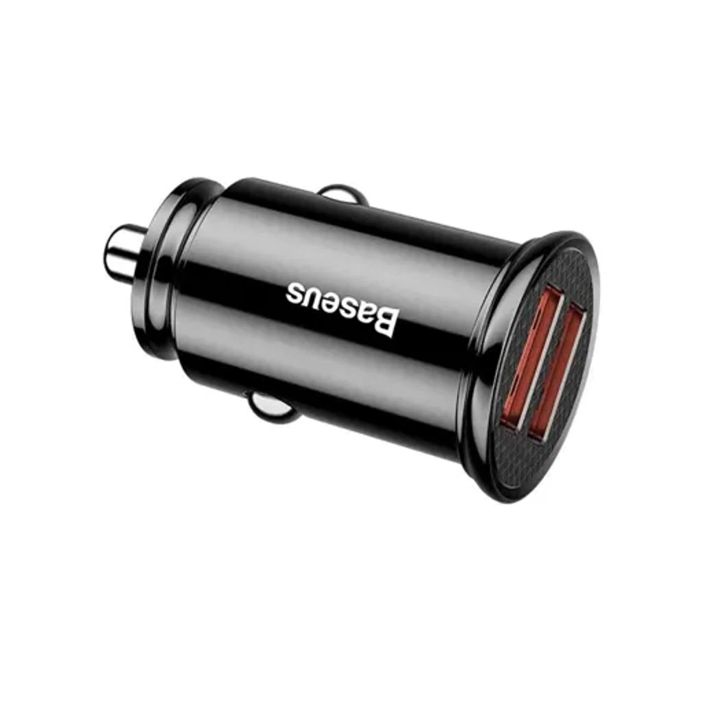 Автомобильное зарядное устройство Baseus Circular Plastic A+A 30W Dual QC3.0 Quick Car Charger