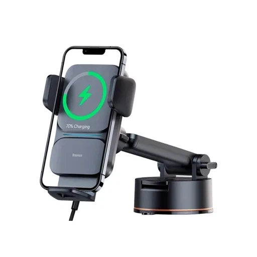 Автомобильный держатель Baseus Wisdom Auto Alignment Car Mount Wireless Charger